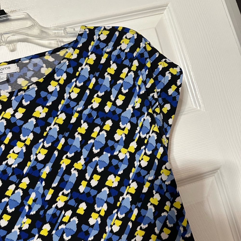 Liz Claiborne Petite Abstract Pattern Summer Top - Picture 5 of 11